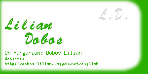 lilian dobos business card